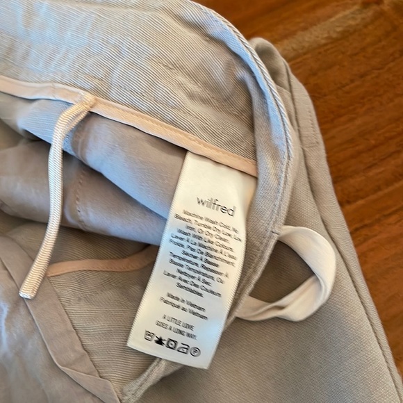 Aritzia Wilfred Allant Linen Pants - slate gray. Size 4 - Picture 10 of 11